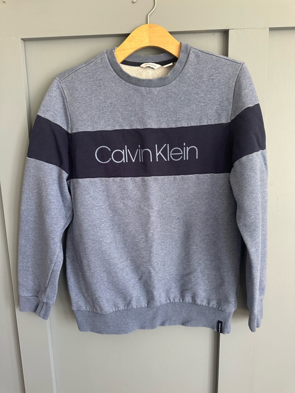 Calvin Klein Men's Blue‎ Crewneck Logo Sweatshirt